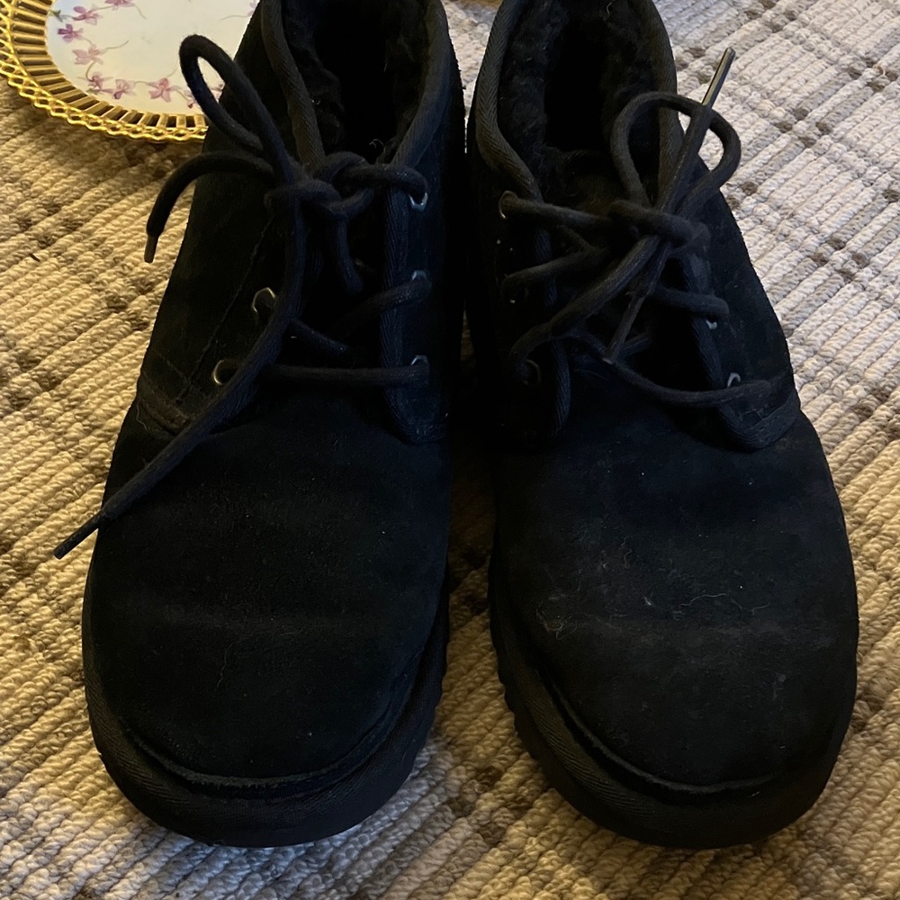 UGG Black lace up booties